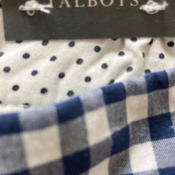 Talbots Perfect  Cropped  Pants in Classic Navy Blue  Checker Pattern Slim Leg - Picture 4 of 6